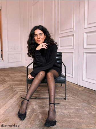 Колготки в горошек с люрексом BRILLIANT Lycra, р.4, Nero || Колготки в горошок з люрексом BRILLIANT Lycra, р. 4, Nero