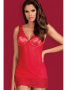Комплект Obsessive 853-CHE-3 chemise  Красный