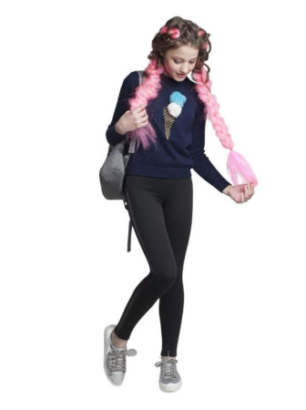 Леггинсы с рельефной вставкой CLASSY