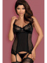 Комплект Obsessive Amallie corset Черный