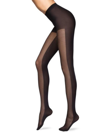 Колготки в полоску ALLIANConte Lycra, р.4, Nero