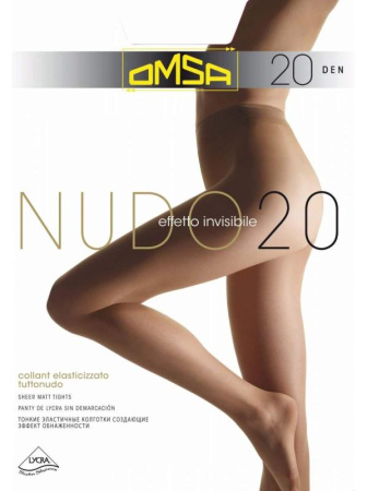 Колготки без шортиков OMSA Nudo 20, 5, fumo(серый)