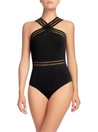 Купальник слитный с декоративной резинкой MILENA