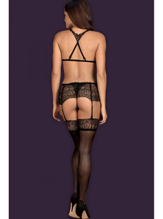 Чулки под пояс Obsessive Chiccanta Черный || Чулки под пояс Obsessive Chiccanta Черный