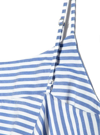 Ультрамодное платье в полоску на тонких бретелях LPL 911 || Плаття жін. CE LPL 911, р.170-92-98, white-coral