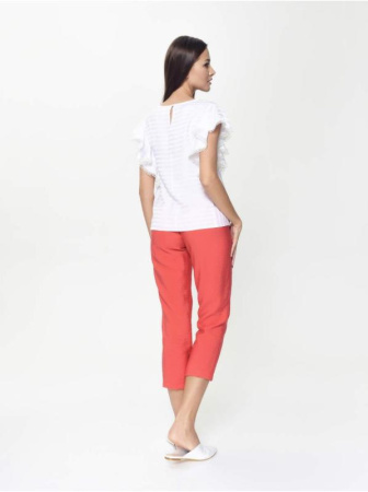 Ультрамодная шелковистая блузка с воланами LBL 908 || Блуза жін. CE LBL 908, р.170-84-90, white Ультрамодная шелковистая блузка с воланами LBL 908 || Блуза жін. CE LBL 908, р.170-84-90, white