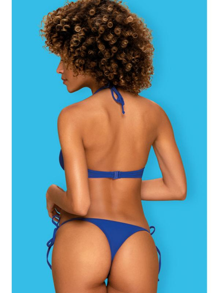 Купальник раздельный Obsessive Costarica - бюст с мягкой чашкой и стринги Синий