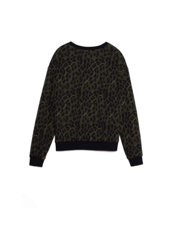 Свитшот c леопардовым рисунком LD 1054 || Джемпер жін. CE LD 1054, р.170-96, khaki leo